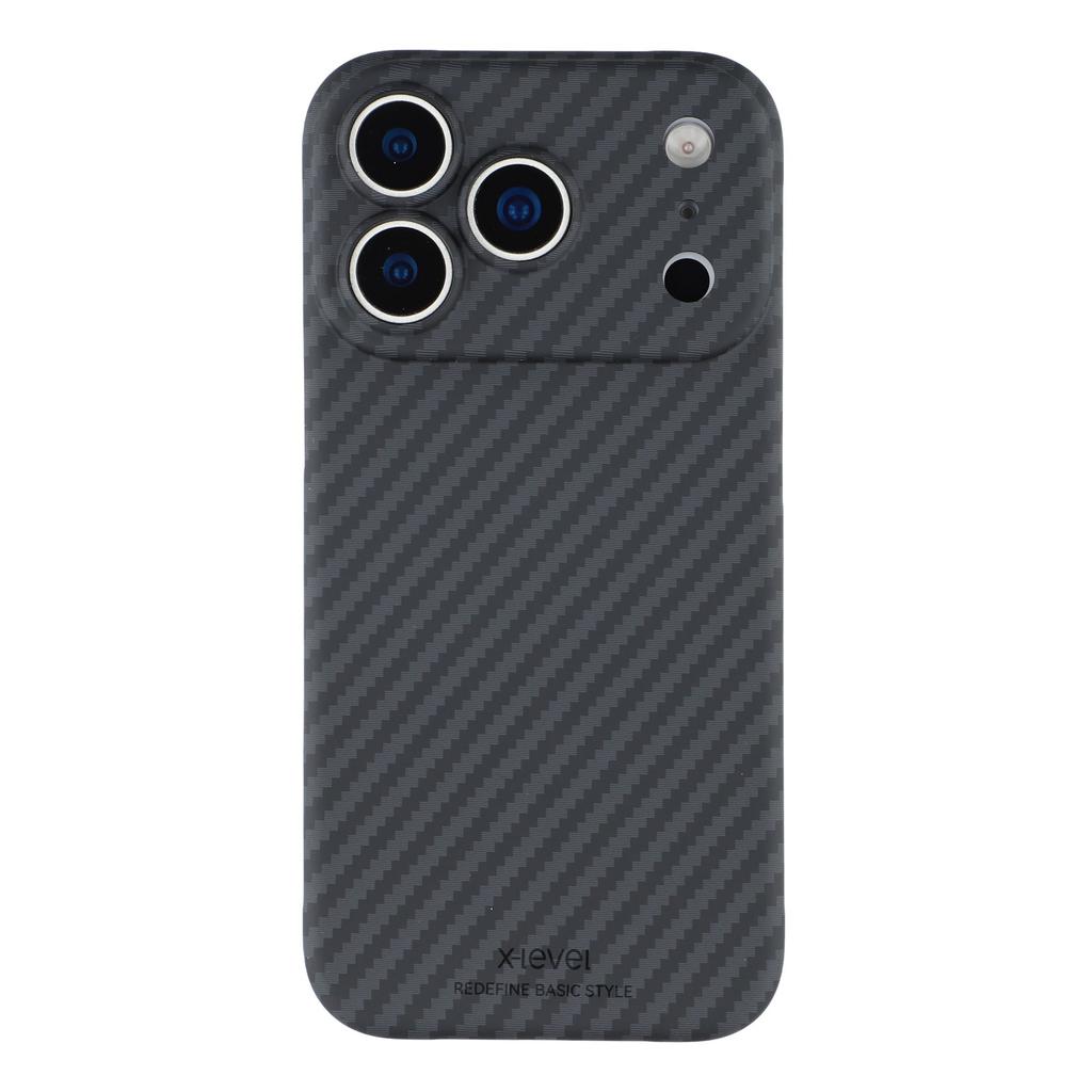 X-LEVEL For iPhone 17 Pro Magnetic Case Carbon Fiber Texture Ultra-Thin PC Hard Phone Cover