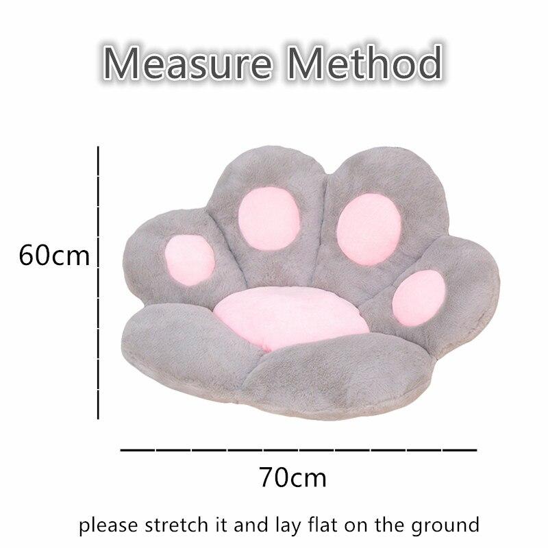 70*60cm Cat Paw Plush Pillow Cute Soft Stuffed Floor Cushion Chair Sofa Butt Pad for Home Room Decoration Office Nap Pillow