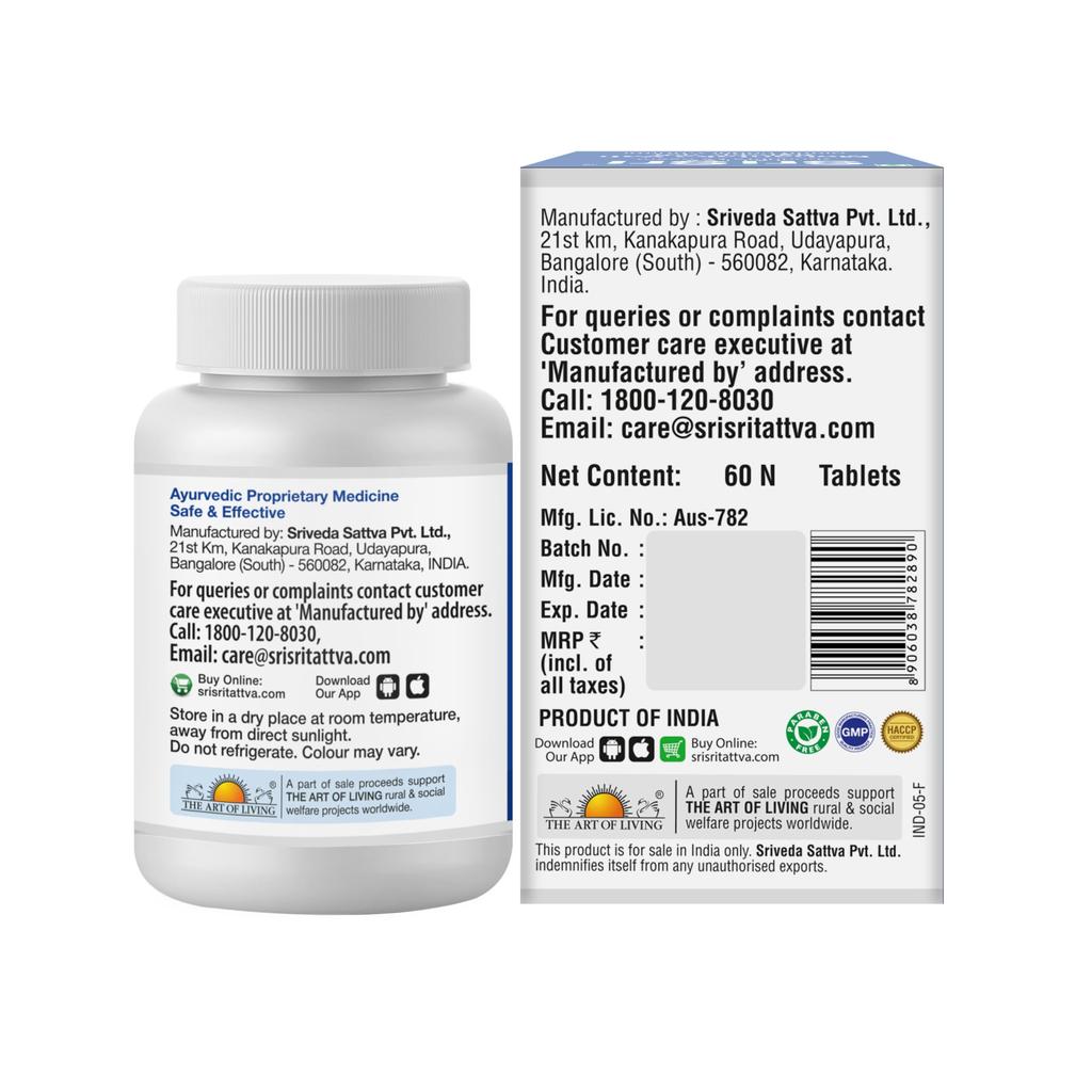 Sri Sri TATTVA Shuddhta Ka Naam Mehantaka Vati Tablet, 1000Mg (Pack Of 2)