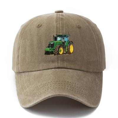 Printed Tractor Baseball Cap Unisex's Outdoor Camping Vacation Casual Curved Brim Hat Retro Duckbill Cap Dad Truck Driver Hat