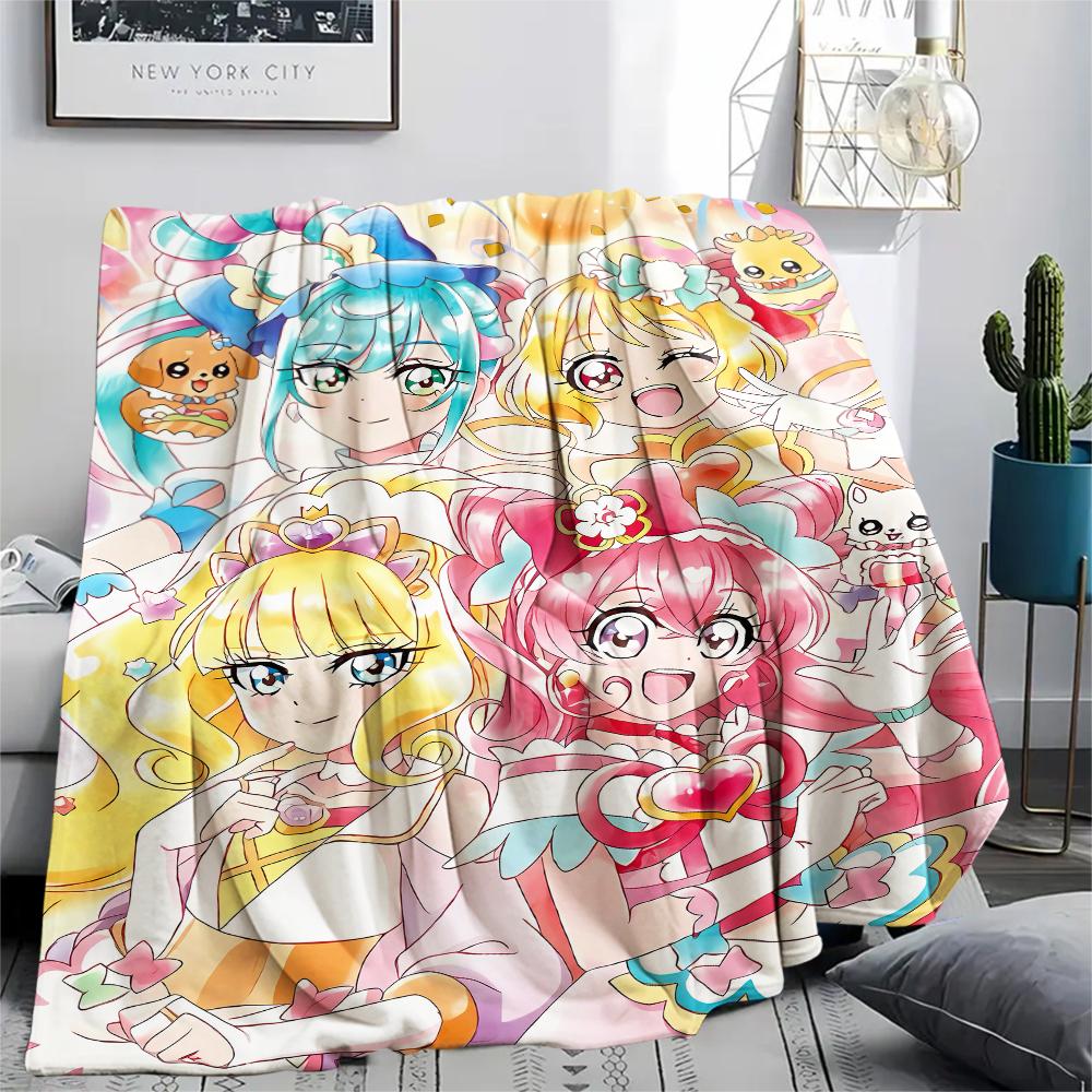 1PC WonderfulPrecur,Winx Club Print Flannel Blanket, High Quality All Seasons, Home Decor, Warmth and Comfort, Perfect for Christmas Gifts
