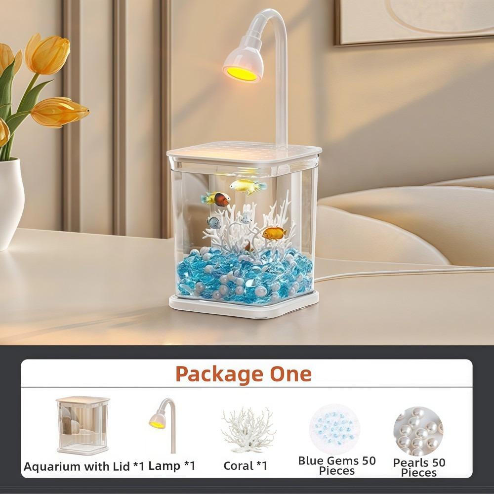 Creative Ecological Aquarium Kit Landscape Desktop Ornamental Fish Tank  Home Office Decoration