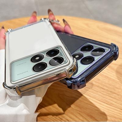 Luxuriöse stoßfeste Handyhülle für Xiaomi POCO X6 X5 M6 F6 Pro X3 NFC F3 F4 C65 13T 12T 14 Ultra Silikon Bumper Transparente Hülle