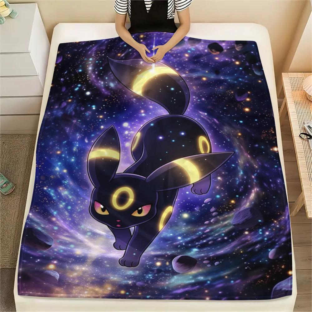 Pokemon Outdoor Sport Activity Flannel Blanket, Warm Printed Cover for Home Rest, Bedroom and Chair.-TING