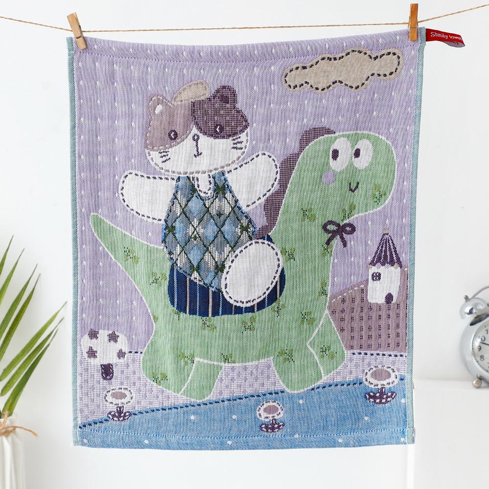 Cartoon Large Hand Towel 4 Layer Cotton Gauze Tea Towel New Pure Cotton Dish Cloth Home Restaurant