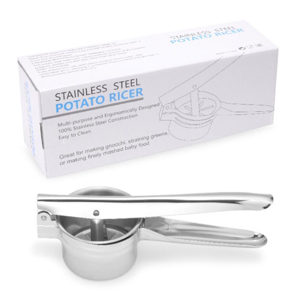 Stainless Steel Potato Ricer And Masher For Potatoes Fruits Yams Squash Baby Food With 3 Interchangeable Fineness Discs