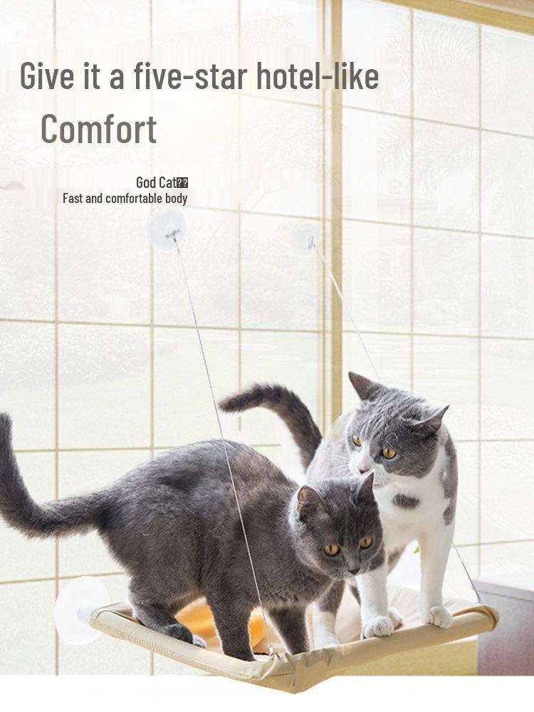 Hot-Selling Cat Hammock & Climbing Frame Suction Cup Windowsill Swing Nest Bed Mat