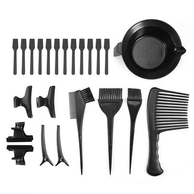 23PcsSet Hair Color Mixing Bowl Hair Dyeing Comb Brushes Clips Spatulas Hair Coloring Tools