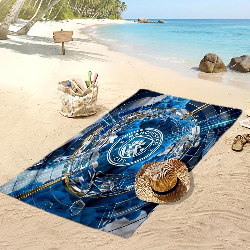 Manchester City Printed Beach Towel Quick Dry Soft TowelPortable Large Rectangular Beach Blanket for Travel Swimming Pool