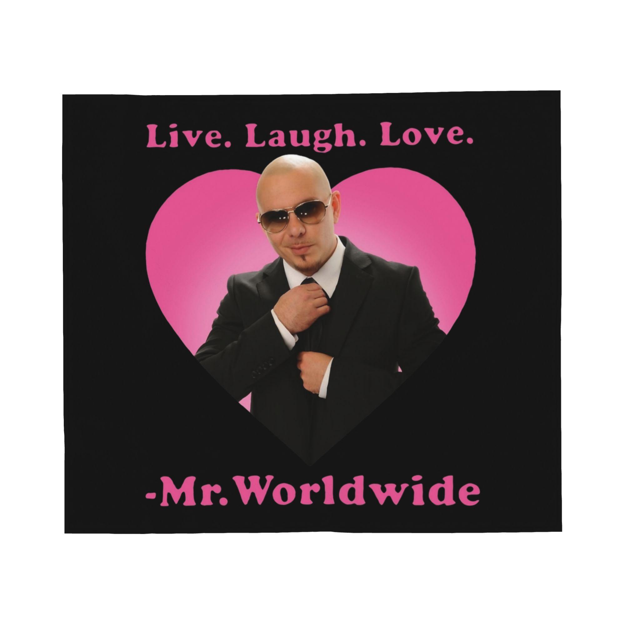Mr. Worldwide Says to Live Laugh Love Blanket Flannel Multifunction Lightweight Throw Blankets for Bed Office Quilt 30x40in