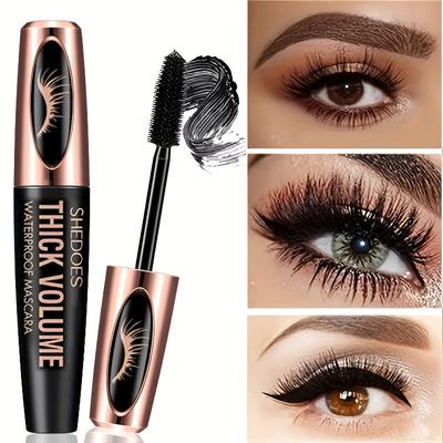 8D Silk Fiber Lash Mascara Wodoodporny Tusz Do Rzęs Do Przedłużania Rzęs Czarne Gęste Rzęsy Curler Kosmetyk 1 Szt., Prezenty Dla Kobiet Zawierają Roślinny Skwalen