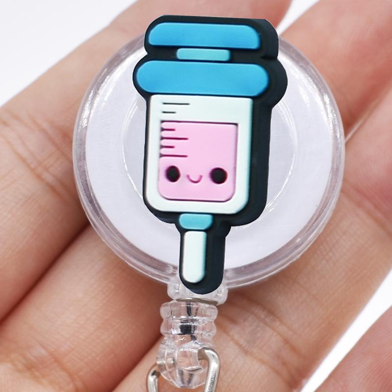 1PCS Hospital Retractable Badge Reel with Belt Clip Cute Nurse Doctor Name Tag Card Holder Accessories Office Supply Clip