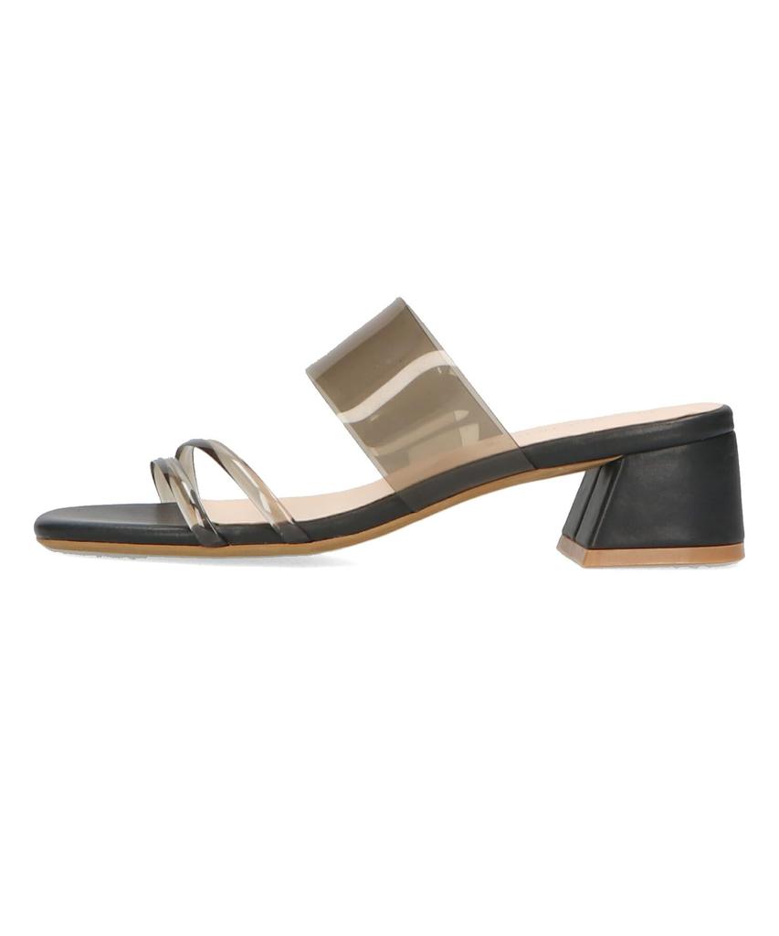 Oriental Traffic Sandals for Clear Large and Small Cm Cm Women, Strap, Belt, Heel, Sizes, Feminine, Casual, 41231, BLACK, 25.0 - 25.5