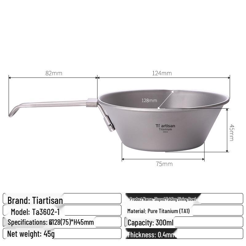 Titanium Sherpa Bowl: Portable Outdoor Camping Tableware
