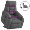 VidaXL Electric Massage Recliner Dark Grey Fabric 3303063