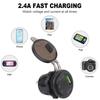 Car Digital Display Voltage Current Gauge Monitor Waterproof Fast Charger 23.6in CableRed DC12-24V