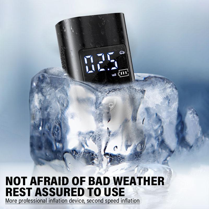 1Pcs Car Tire Inflator Smart Digital Inflatable Pump Emblem Accessories for Suzuki Jimny Swift V Strom 650 Ignis Alto DZire Swace Across Kizashi