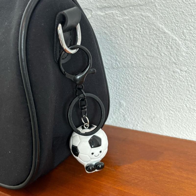 Cute Cartoon Three-dimensional Football Badminton Keychain Kawaii Fun Creativity Couple Ornament Decoration Accessories Gifts