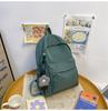 Schoolbagins Solid Color Backpack Female Korean Version Simple Large Capacity School Bag High School Student Backpack Junior High School Backpack