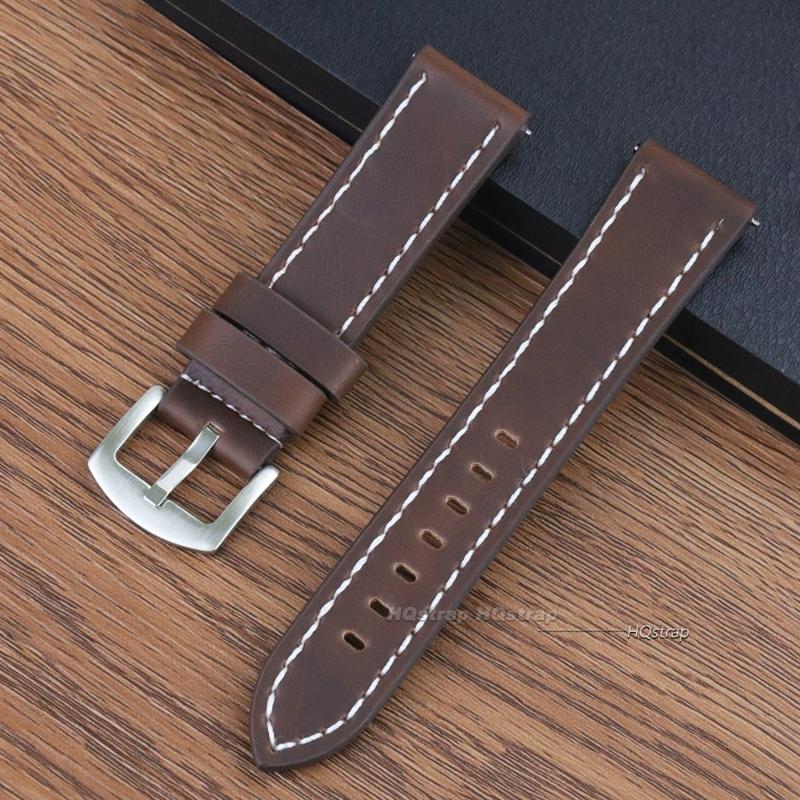 Quick Release Vintage Retro Genuine Leather Watch Band 18mm 20mm 22mm 24mm Soft Watch Bracelet Men Women Watch Strap Sport Belt