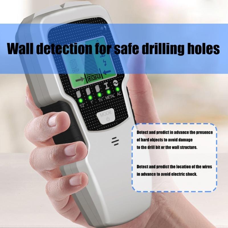 Multifunction Wall Sensors Detectors Featuring LCD Display Hearable Alarms Deep Scanning ABS for Invisible Pipe Wire Studs
