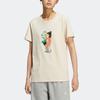 Adidas Originals X Charr Morita Capsule Collection Cartoon Plant Print Casual Sport Short Sleeve T-Shirt Women Tops Off-White HR3471