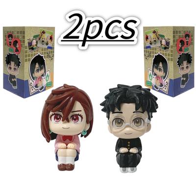 New DAN DA DAN Mini Q-Version Figure Ayase Momo Takakura Ken Anime Periphery Toys Desktop Car Ornaments PVC Model Christmas Gift