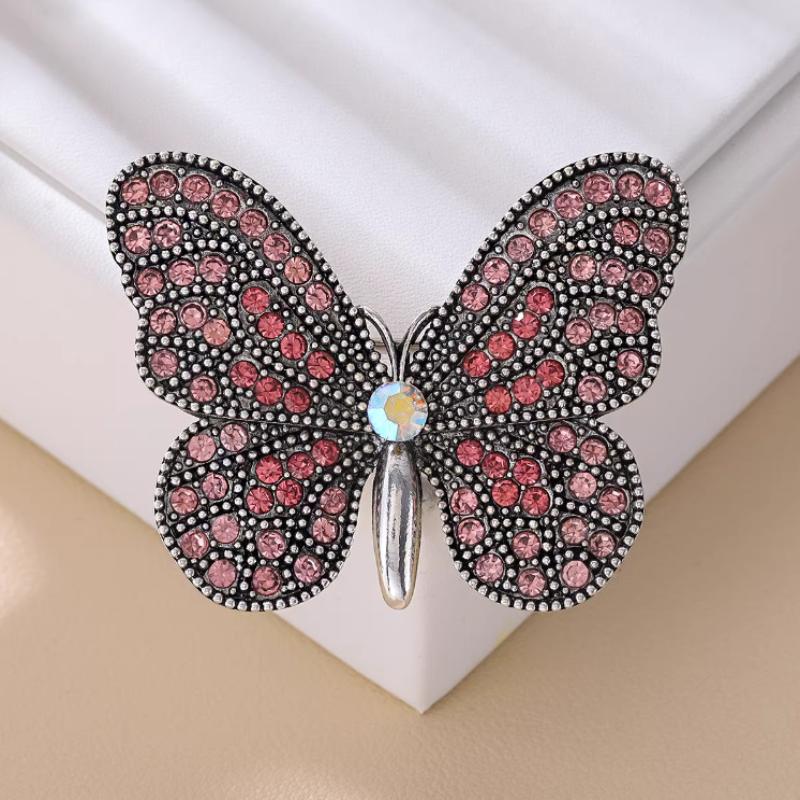 Creative Rhinestone Mockingbird Brooches Sparkly Inlaid Bird Lapel Pin, Fashion Clothing Coat Decor Jewelry Accessories Gifts