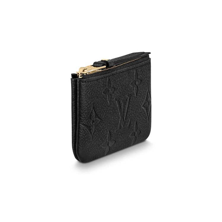 Louis Vuitton Key Pouch Black Monogram Embossed Empreinte Cowhide Leather Women Pouches M80879