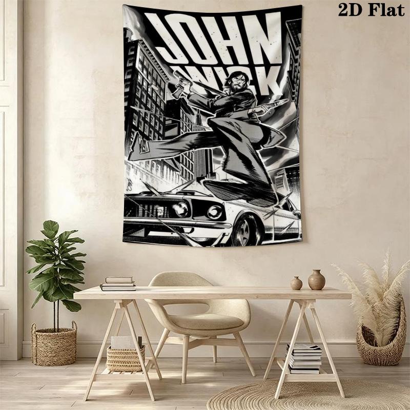 John Wick Pattern Home Decor Tapestry, Wall Hanging, Decorative RV Wall Cloth.SGT0917572