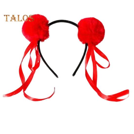 

Милая повязка на голову с помпоном, мультяшная плюшевая повязка на голову с героями аниме, лента для праздничного макияжа для косплея