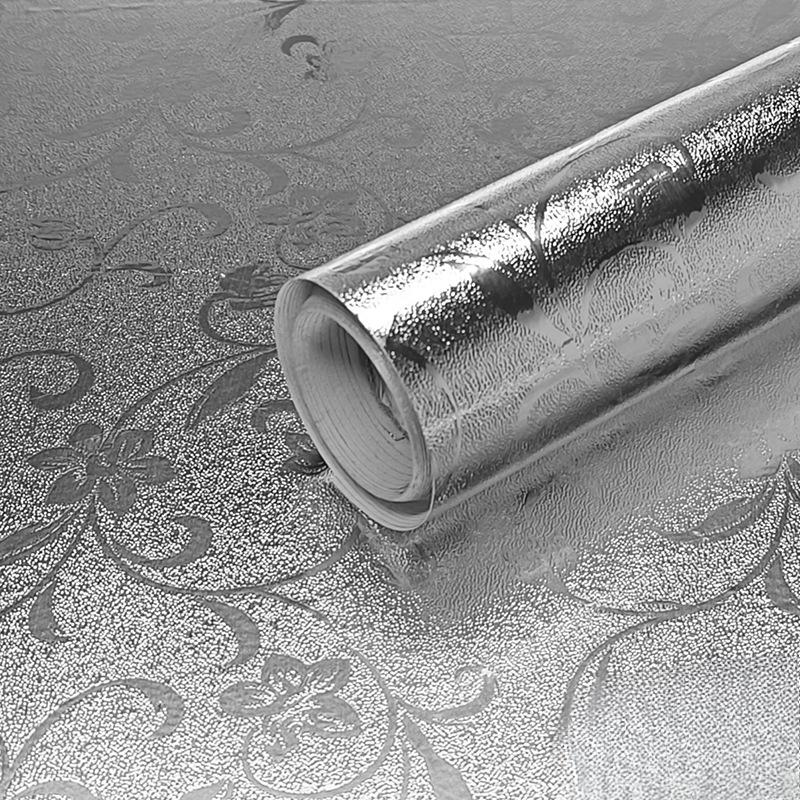 Aluminiumfolie Papier Küche Ölbeständige Folie Herd Wasserdicht Feuchtigkeitsbeständig Selbstklebende Tapete Arbeitsplatte Schrank Renovierung Fliesenaufkleber