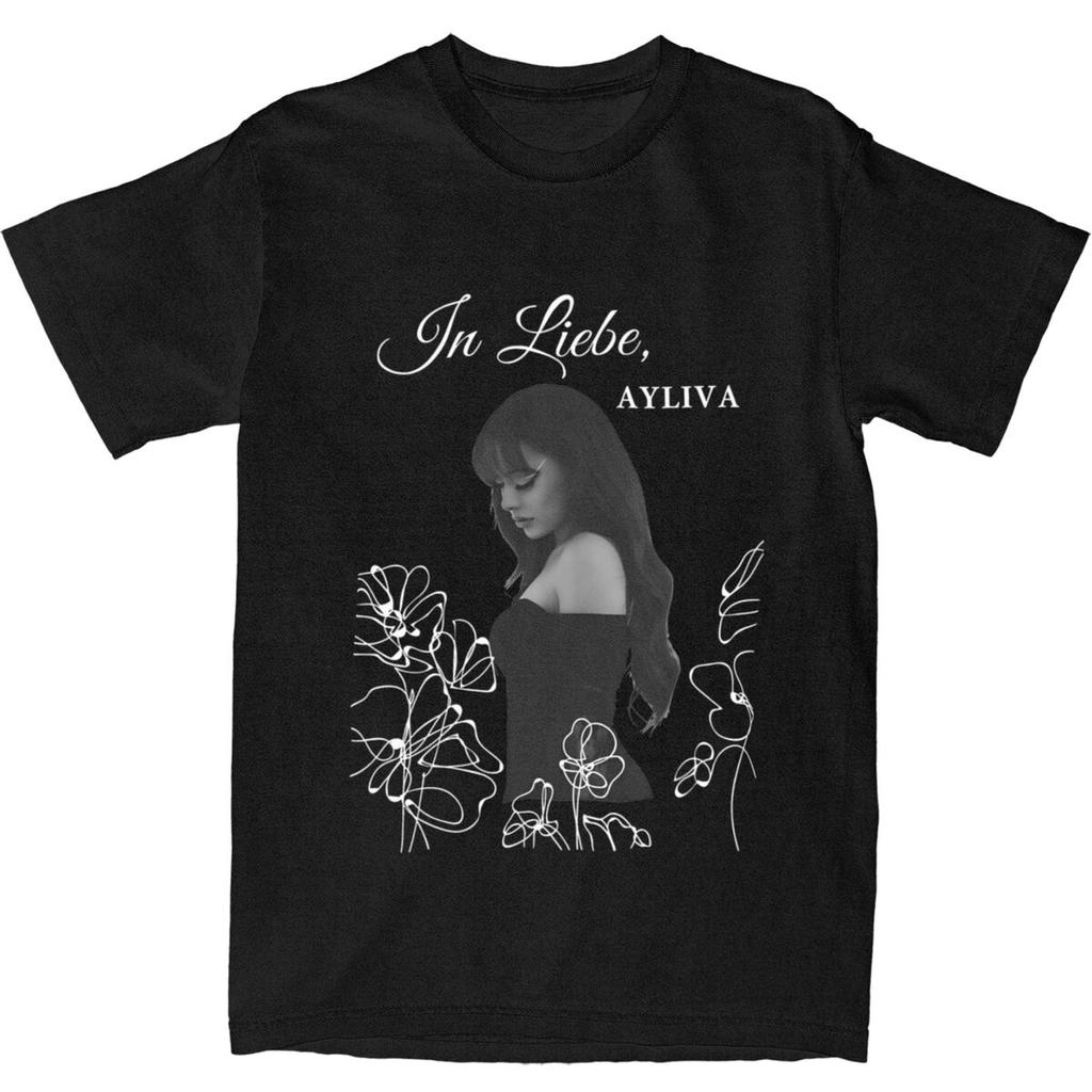 Oversized T Shirt Ayliva In Flower Pure Cotton TShirts Fashion Tshirt for Unisex Summer Y2K Classic Custom Logo Short Sleeve Tees