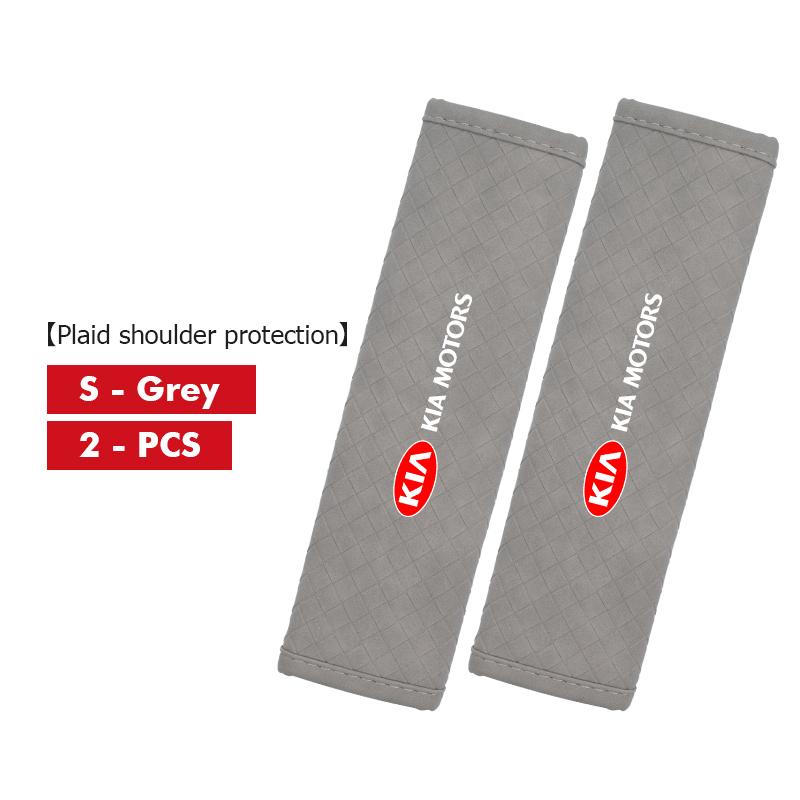 CNR2 For KIA Leather Car Seat Belt Shoulder Pad Shoulder Strap Protection Pad Sorento Stinger Soul Spectra Niro Cadenza Sephia