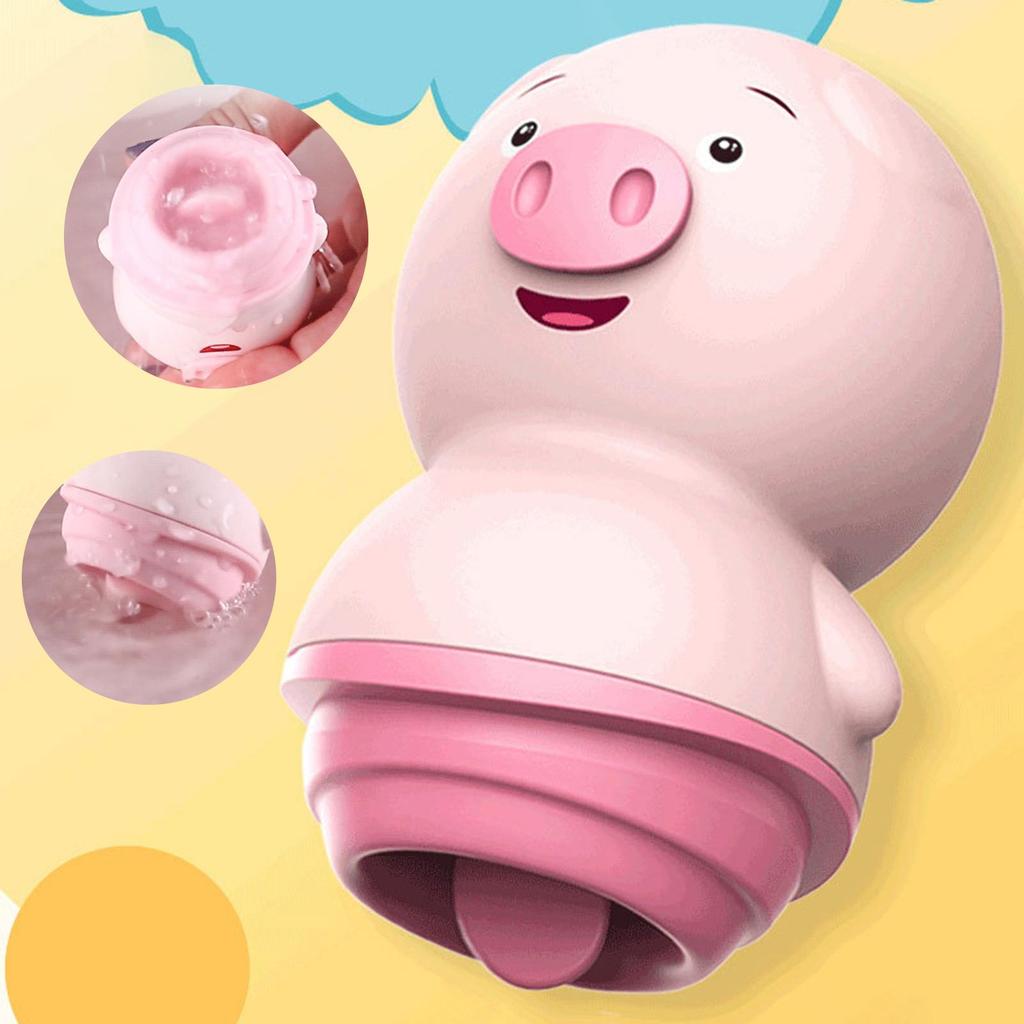 Masturbator, weiche Zunge, Cunnilingus, hygienische Dual-Frequenz-Vibration, fröhliches Schwein, G-Punkt-Masturbation, Sauger-Vibrator für Vagina