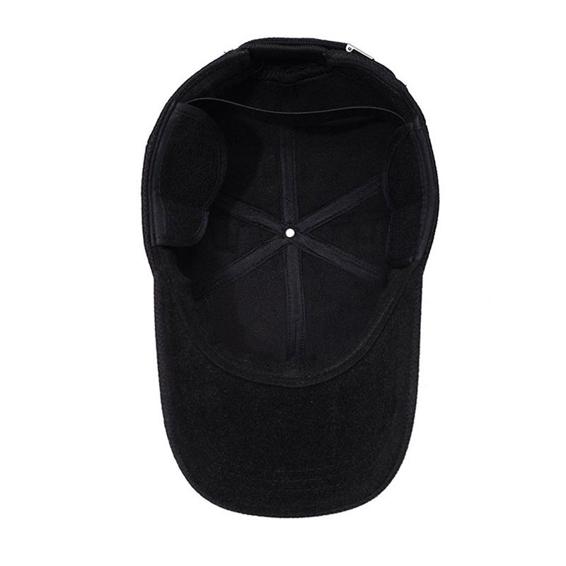 Men's Autumn Winter Woolen Baseball Cap Middle-Aged and Elderly Warm Cap Dad Ear Protection Cap