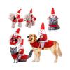 Dog Funny Clothes Cat Horseback Riding Costumes Santa Claus Dog Clothes Funny Cats Halloween Cosplay Transformation Costumes