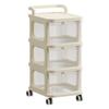 Rollwagen mit durchsichtiger Schublade Multifunktionaler Rollender Aufbewahrungswagen Organizer mit Rädern für Schlafzimmer