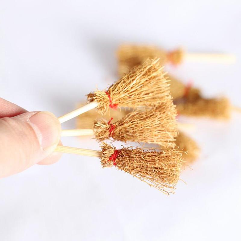 Garden Tools Dollhouse Mini Broom Mop Bucket Diy Scenery Accessories 1/12 Scale