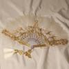 Feather Fan Lolita Dance Cheongsam Catwalk Show Folding Fan Retro Nostalgic Hanfu Fairy Lace Fan