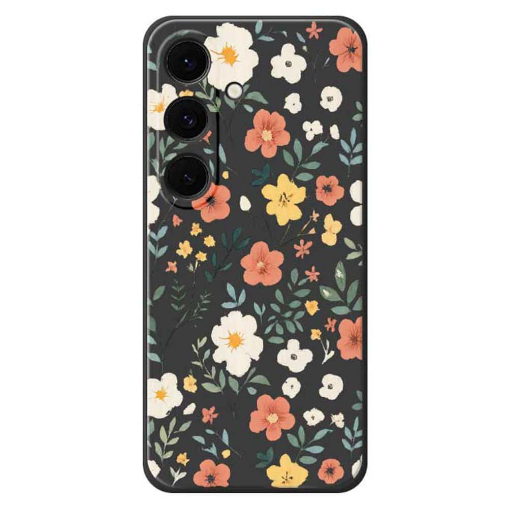 For Samsung Galaxy S25 FE Case Flower Garden Pattern Printing Straight Edge TPU Phone Back Cover