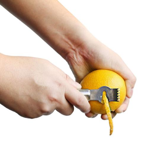 Portable Kitchen Lemon Citrus Orange Zester Stainless Steel Fruit Peeling Tool