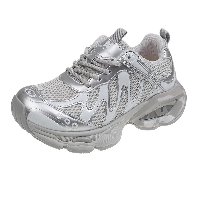 Plateau Dad Schuhe Damen 2025 neu Sommer Mesh atmungsaktiv lässige Sportschuhe leichte Wanderschuhe