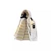 Fashionable autumn and winter warm style overcoming simple big fur collar loose cold-proof mid-length white duck down jacket for men and women
