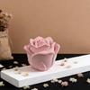 Rose Embossed Resin Jar Mould with Lid Concrete Cement Silicone Mould for Epoxy Resin Candle Container Home Decoration