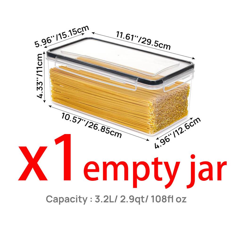 

3.2L Airtight Food Storage Containers with Lids, Plastic Spaghetti Canisters for Pasta organizer,Air Tight Kitchen Pantry