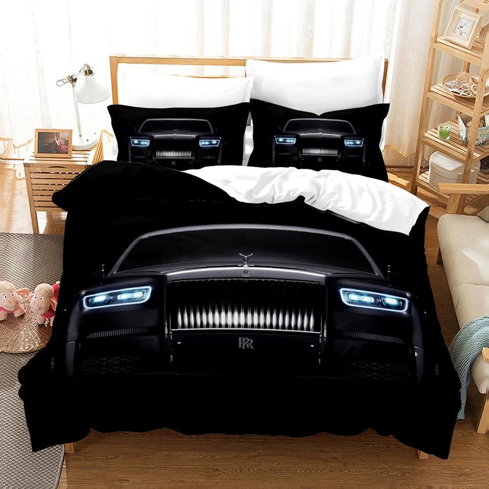 Sports Car Luxury Bedding Set Down Duvet Bedroom Bed Cover Single and Double King Size Quilt Cover Home Textiles 2/3pcs
