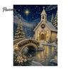 DIY Christmas Gift Ideas Faux Pearl Art Kit, Church Painting Jesus Kit Holy Family Wall Decor Craft for Adults, Handmade Holiday Textured