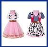 Girls' Pink Denim Western Cowboy Skirt Halloween Costume Set