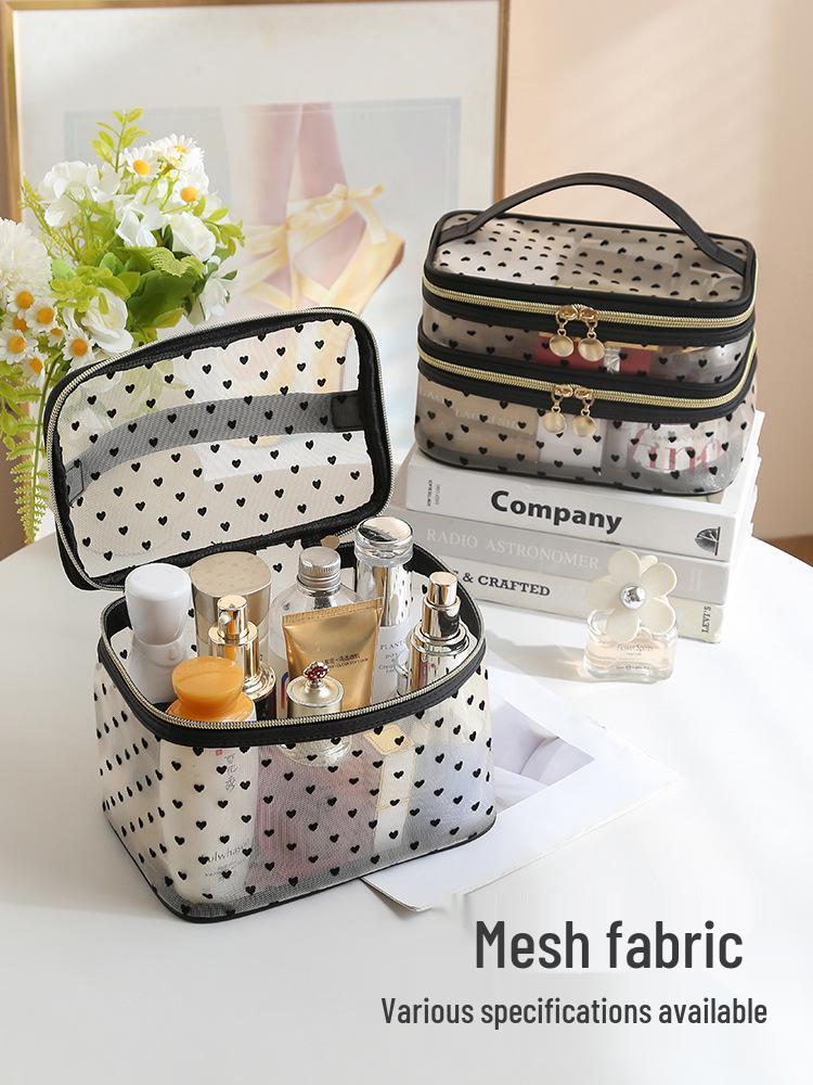 Tragbare Atmungsaktive Netz-Make-up-Tasche - Outdoor-Reise-Kosmetikaufbewahrung